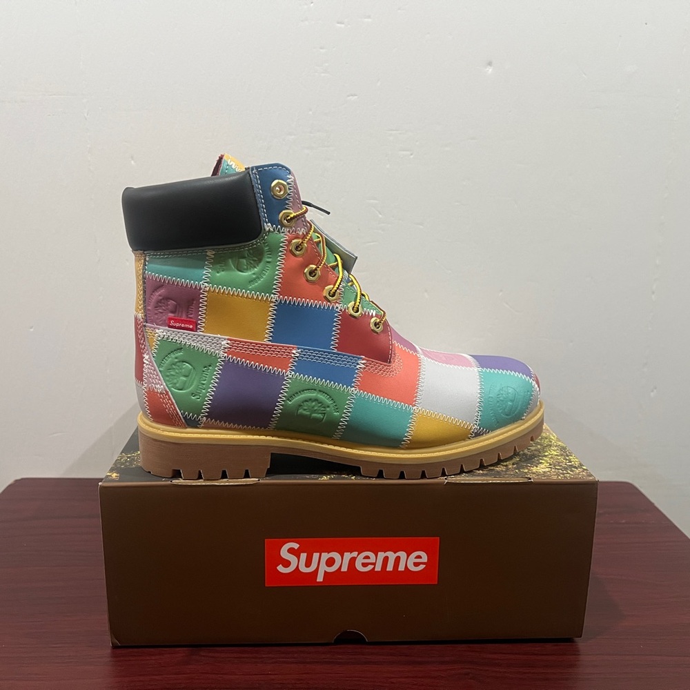 Timberland x Supreme, Mid Lace Waterproof Boot, TB 0A5TBZA6B, Patchwork - Picture 6 of 16